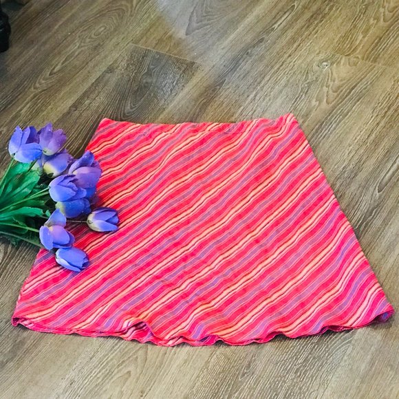 J. JILL 100% Linen Midi Skirt Cute Summer Vibes - Picture 4 of 4